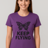 Purple T-shirt with Butterfly Design